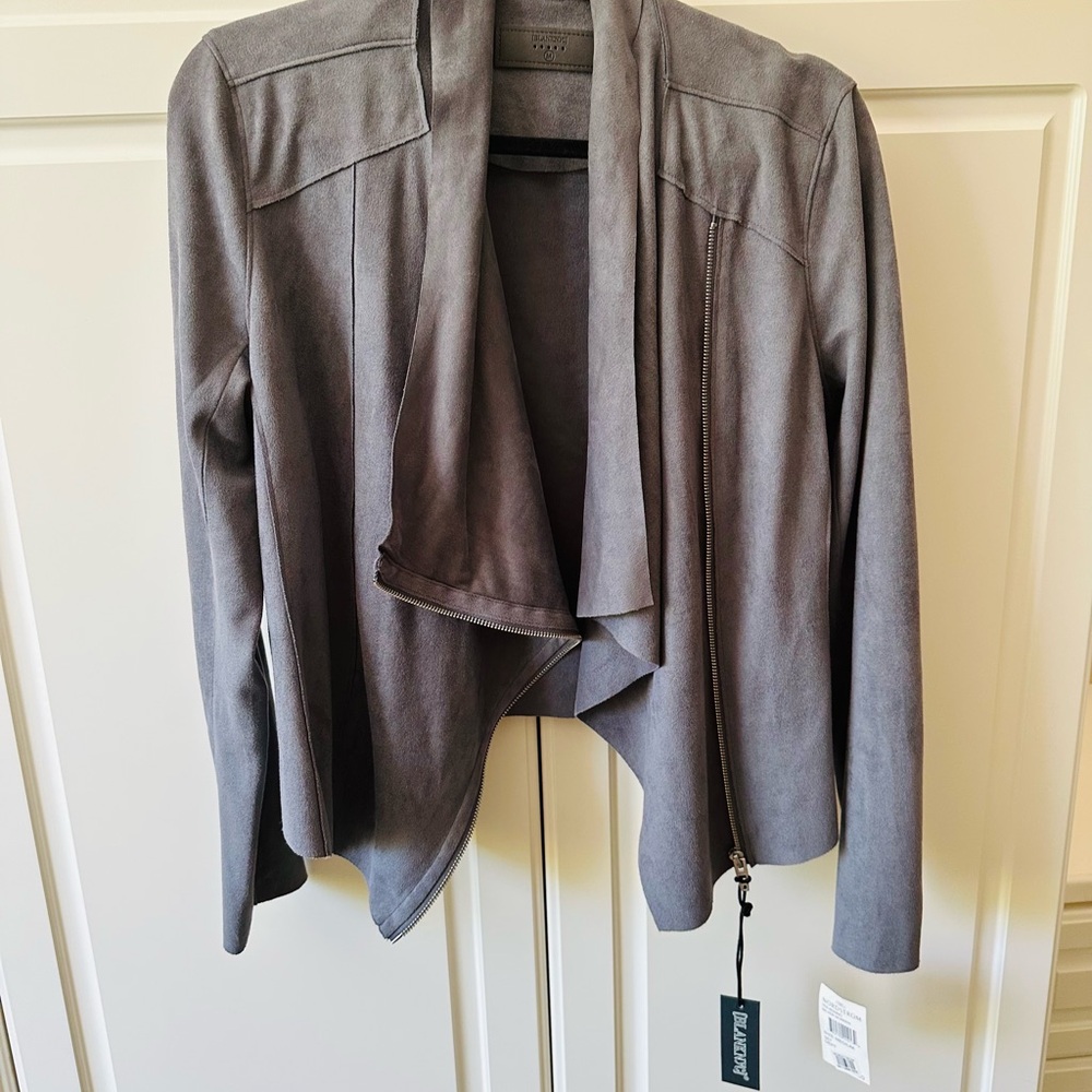 Blank NYC Gray Blazer Waterfall Front